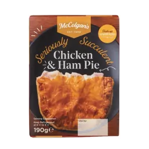 McColgans Chicken & Ham Pie 190g x 6 per box