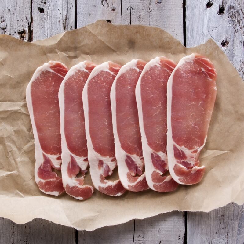 Lisduggan Farm Dry Cured Back Rashers, 8kg per box (4 x 2kg packs)