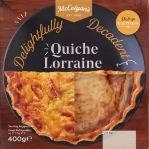 McColgans Quiche Lorraine 400g x 6 per box