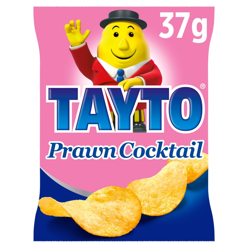 Tayto Prawn Cocktail Crisps 37g x (50 Per Box)