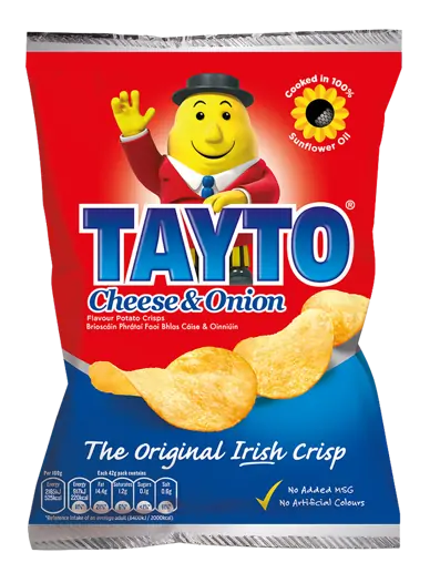 Tayto Cheese & Onion 37g x (50 Per Box)