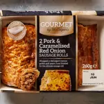 McColgans Gourmet 2 x Pork & Caramelised Red Onion Sausage Rolls (260g) x 6 per box
