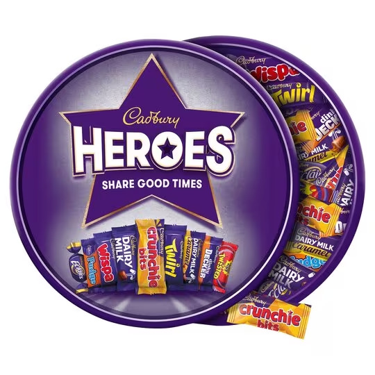 Christmas Cadbury Heroes Chocolate Tub 550g