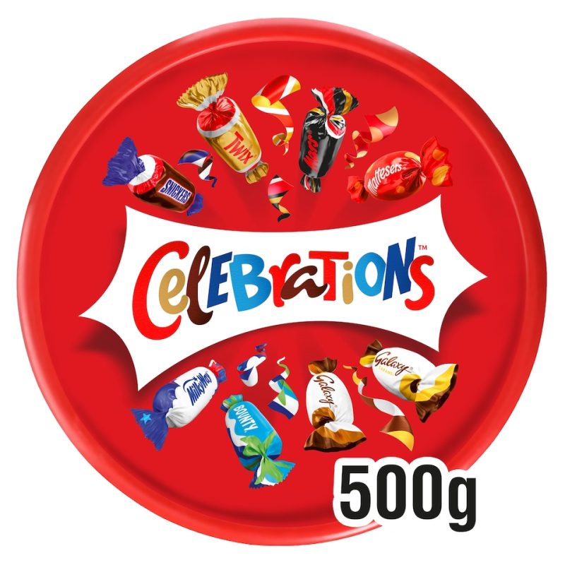 Christmas Celebrations Milk Chocolates Tub 500g
