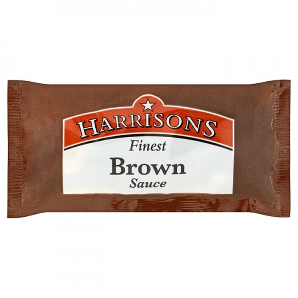 Harrisons Finest Brown Sauce Sachets 200 x 10g | Bacon By The Box