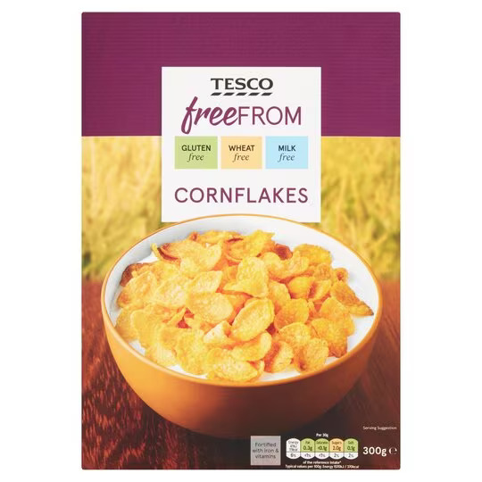 Tesco Free From Cornflakes 300g