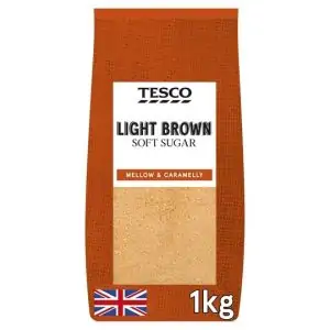 Tesco Light Brown Soft Sugar 1kg pack