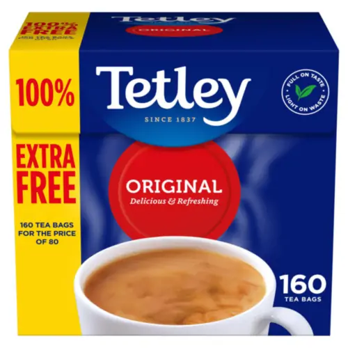 Tetley Original Tea Bags 80 Bags +100% Extra Free