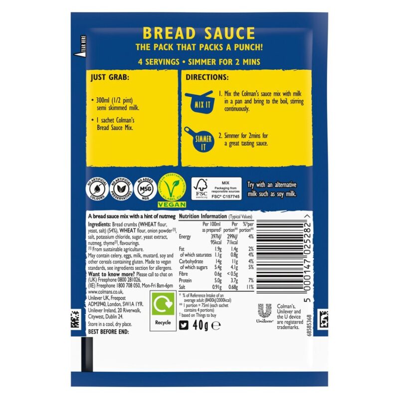 Colman's Bread Sauce Mix 40g