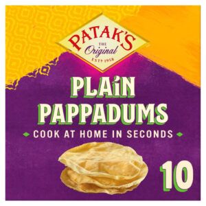 Pataks Plain Pappadums 10 Pack 100g