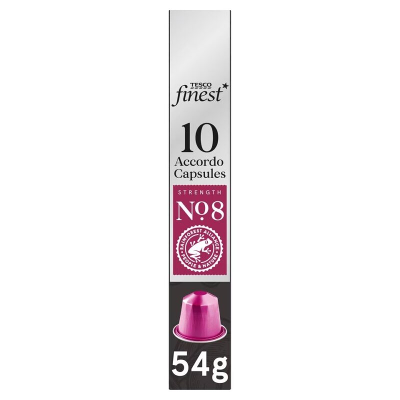 Tesco Finest 10 Accordo Capsules No. 8 Strength 54g