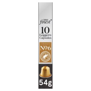 Tesco Finest 10 Leggero Coffee Capsules Strength 6 54g