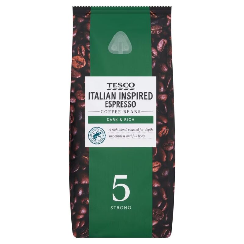 Tesco Italian Inspired Espresso Coffee Beans 454g