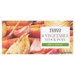 Tesco Vegetable Stock Pots 4 Pack 112G