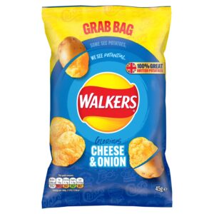 Walkers Cheese & Onion Crisps 45g (32 pack)