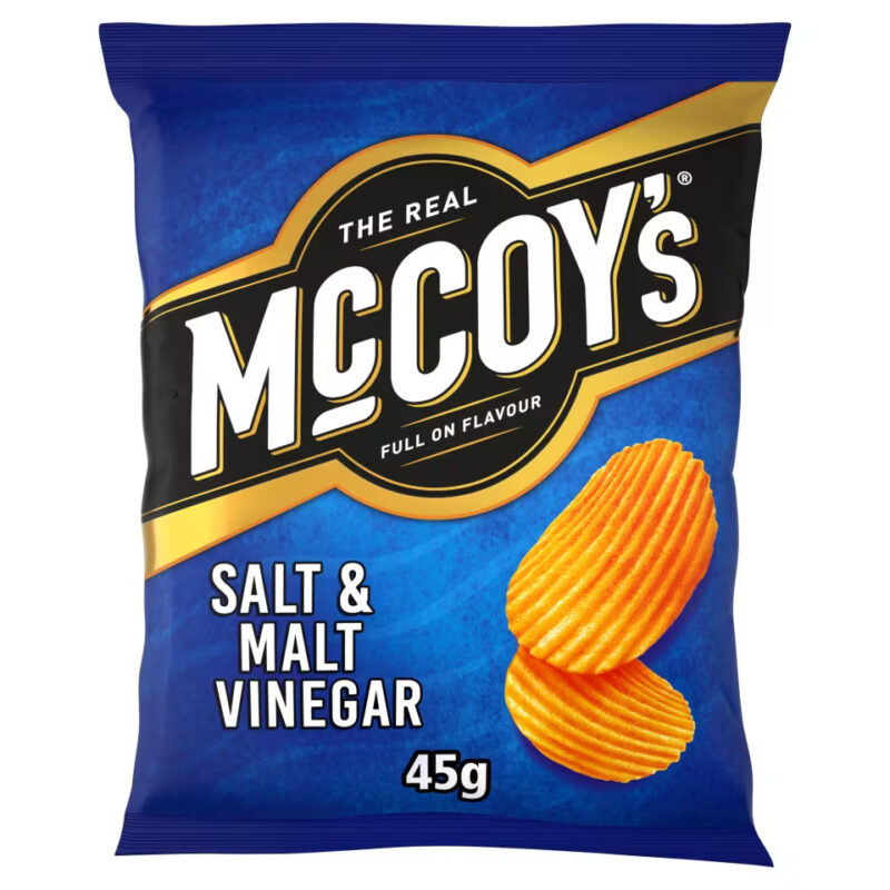 McCoy's Salt & Malt Vinegar Crisps 45g (36 packs)