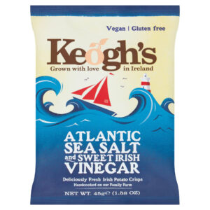 Keogh's Atlantic Sea Salt & Sweet Irish Vinegar Crisps 45g (24 per box)